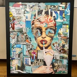 Oliver Gal ‘Katy Hirchfeld’ summer shores fashion framed wall art